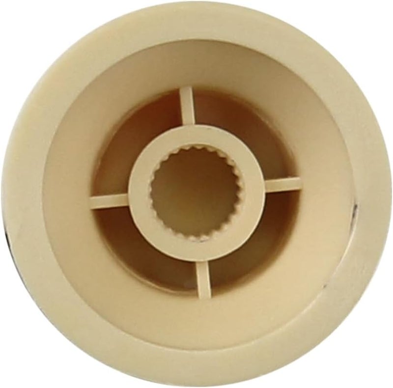 FLEOR 2T1V Guitar Knobs Set 24 Spline Electric Guitar Knobs 1 Volume 2 Tone Control Knob, Cream - Image 4